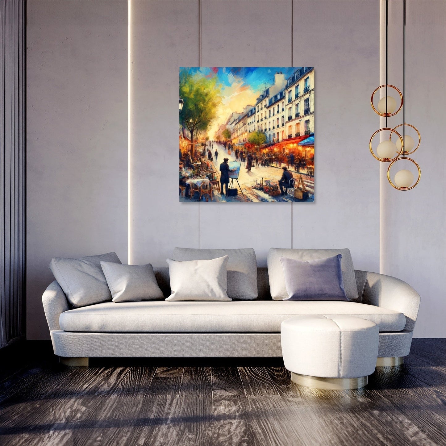 Morning Colors of Paris Montmartre Canvas