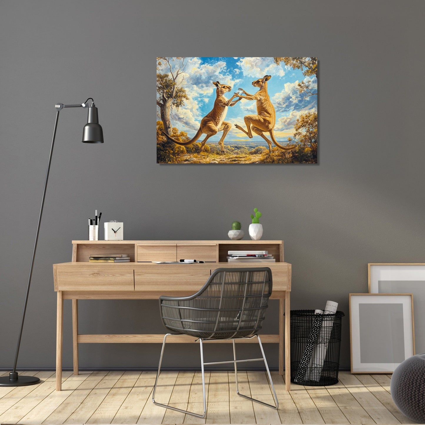 Kangaroo Sparring Canvas