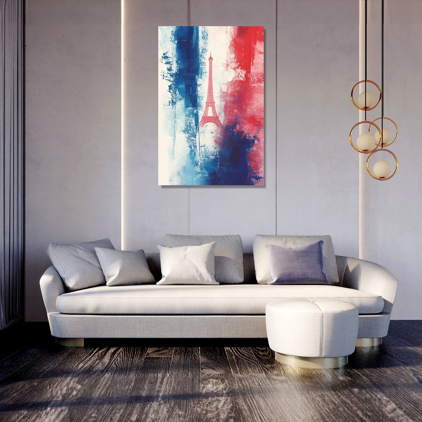 Eiffel Glow Flag Canvas