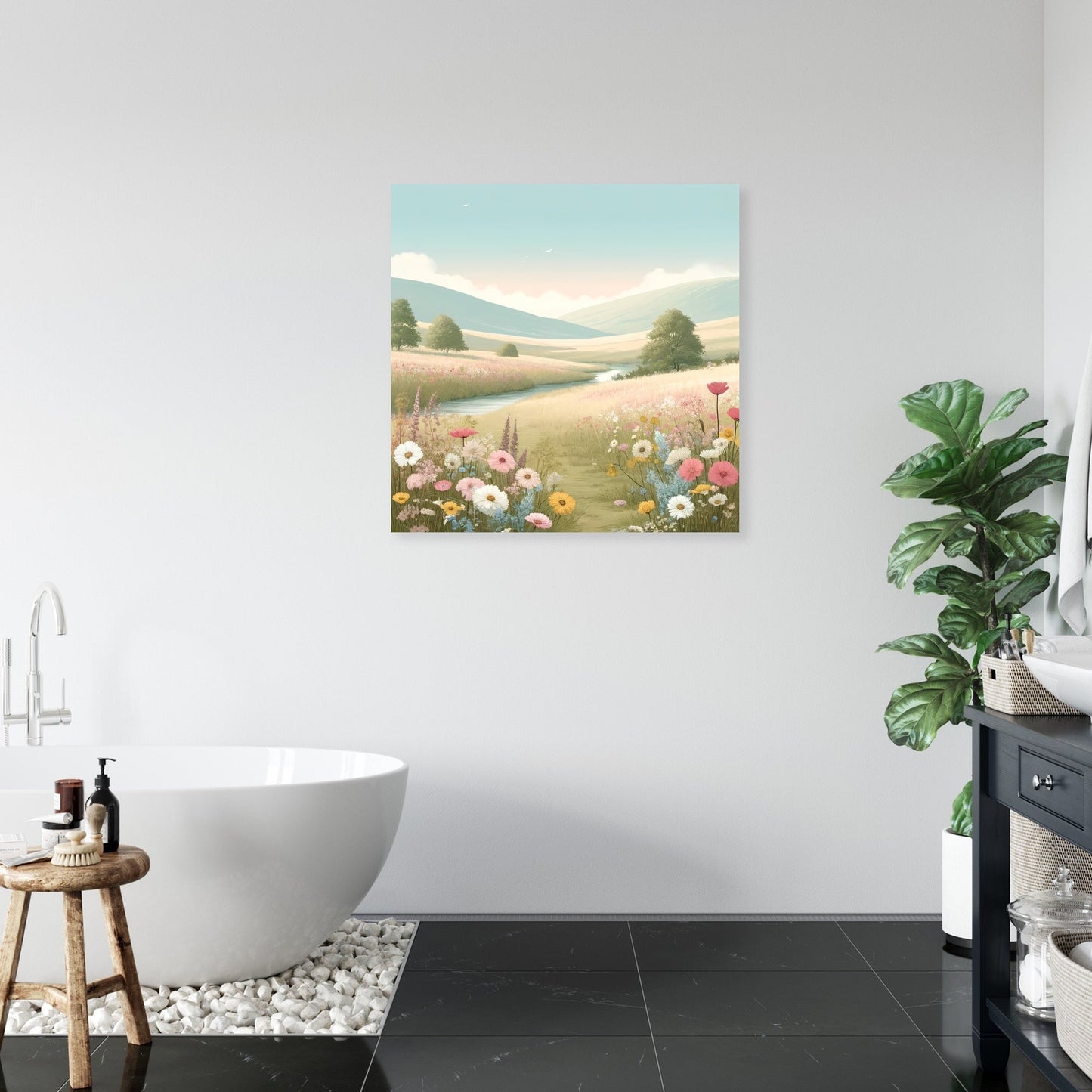Tranquil Wildflower Meadow Canvas