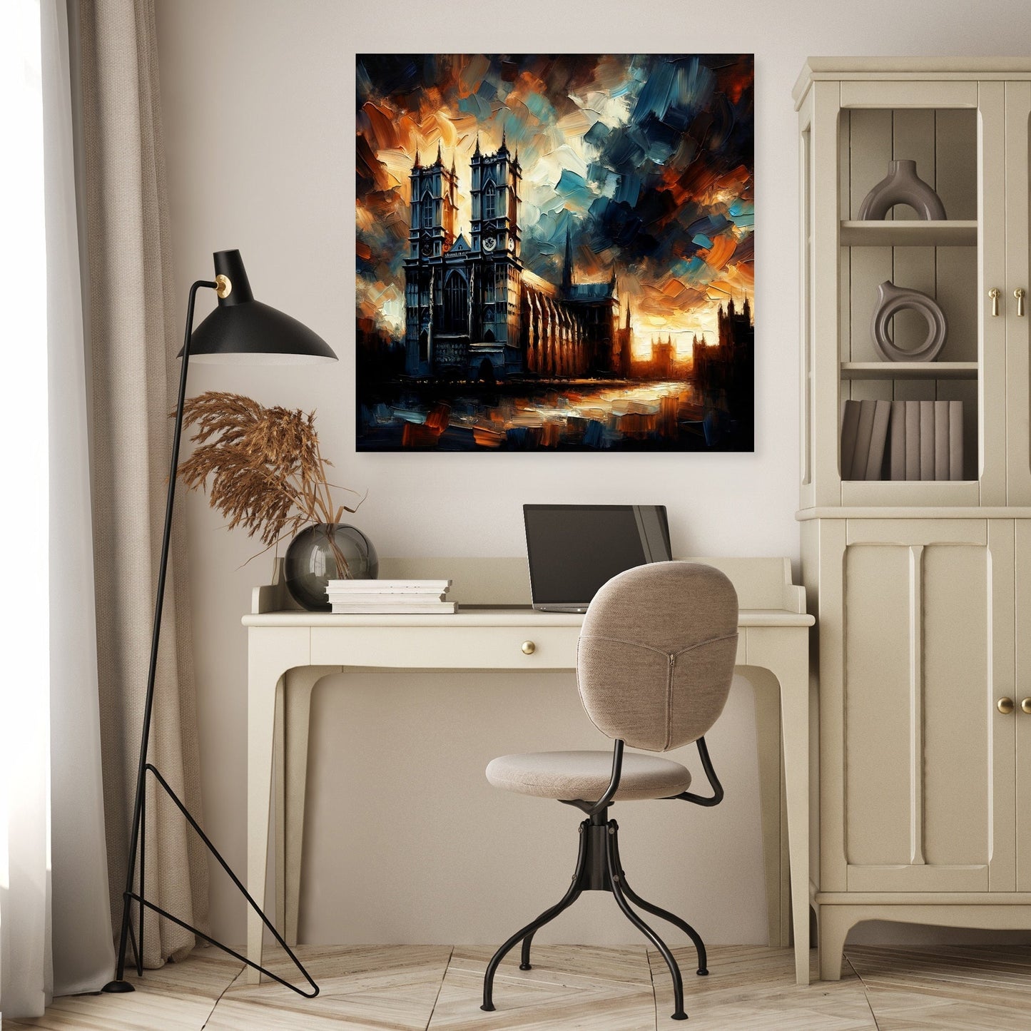 London's Abbey at Dusk Canvas
