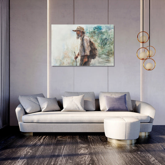 The Wanderer's Rustic Canvas