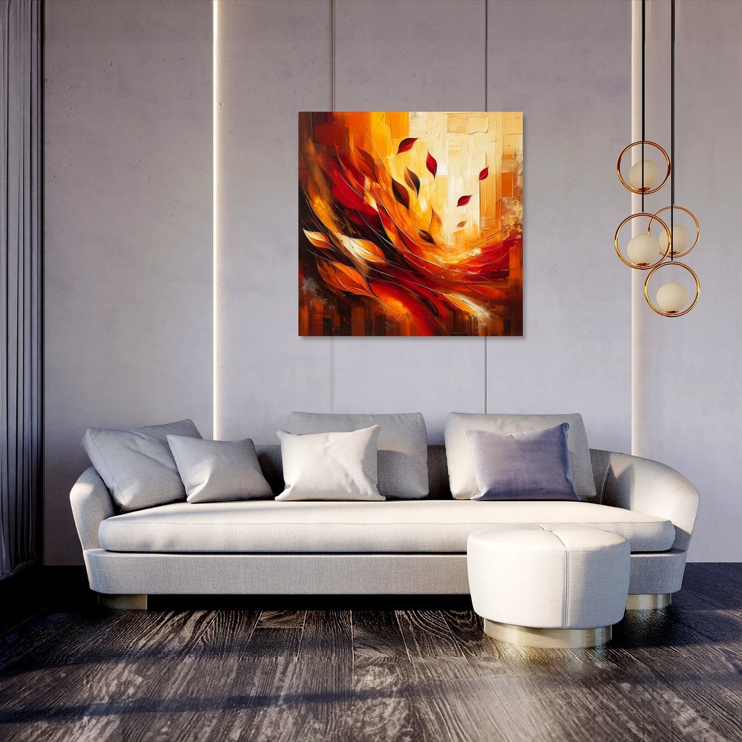 Autumn Embrace Abstract Canvas