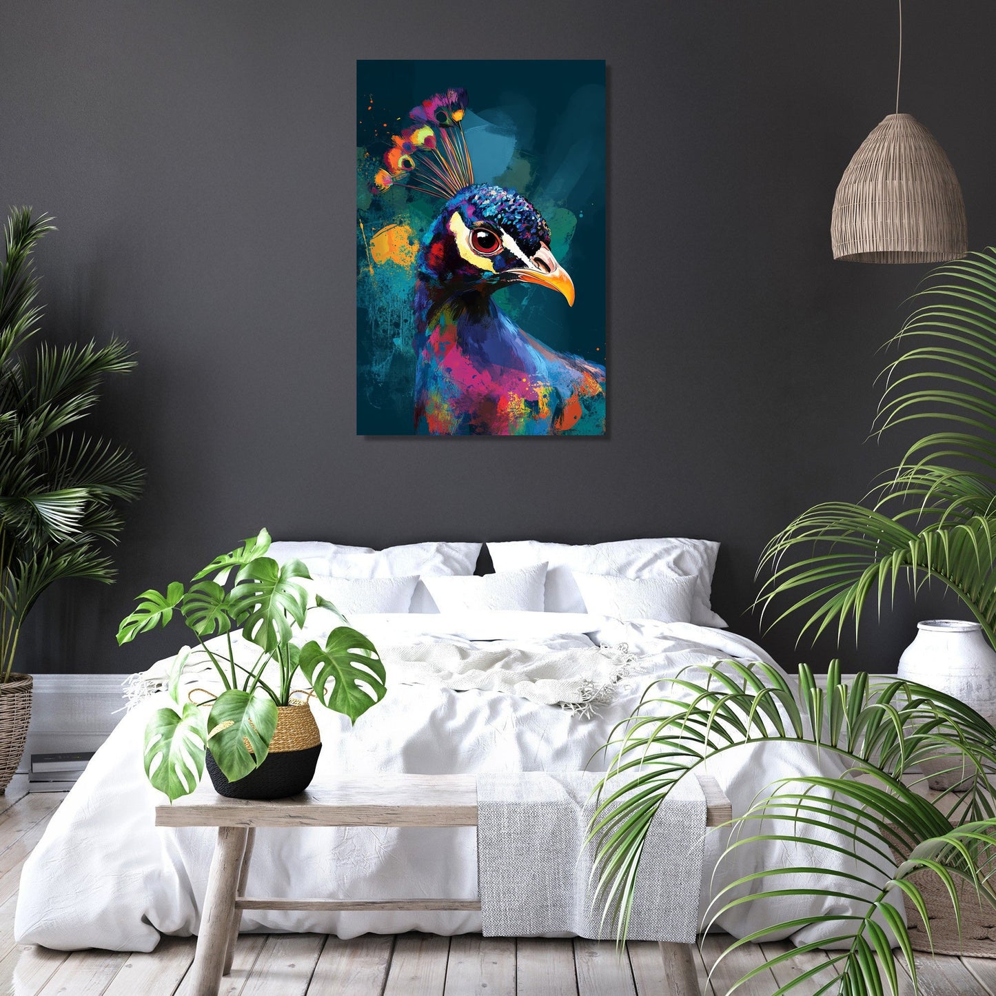 Peacock Radiance Canvas