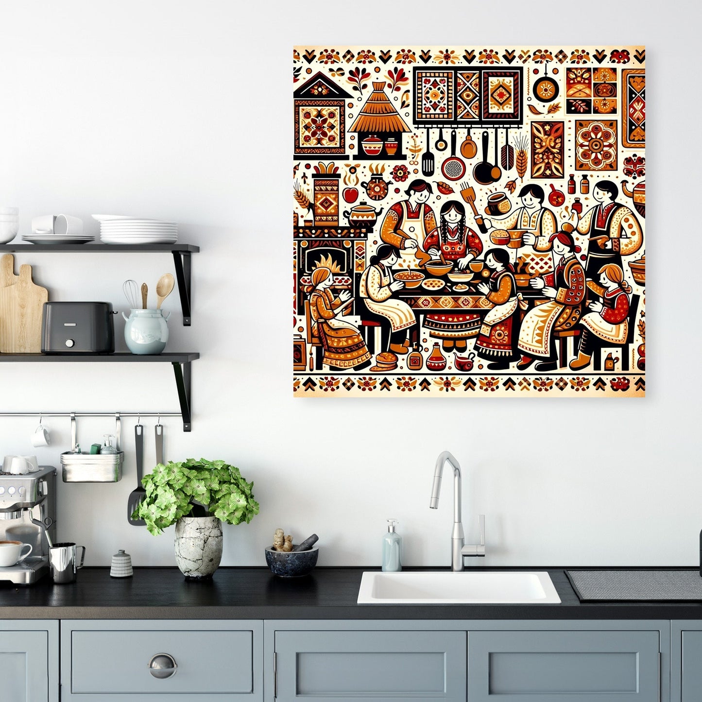 Communal Kitchen Joy Canvas