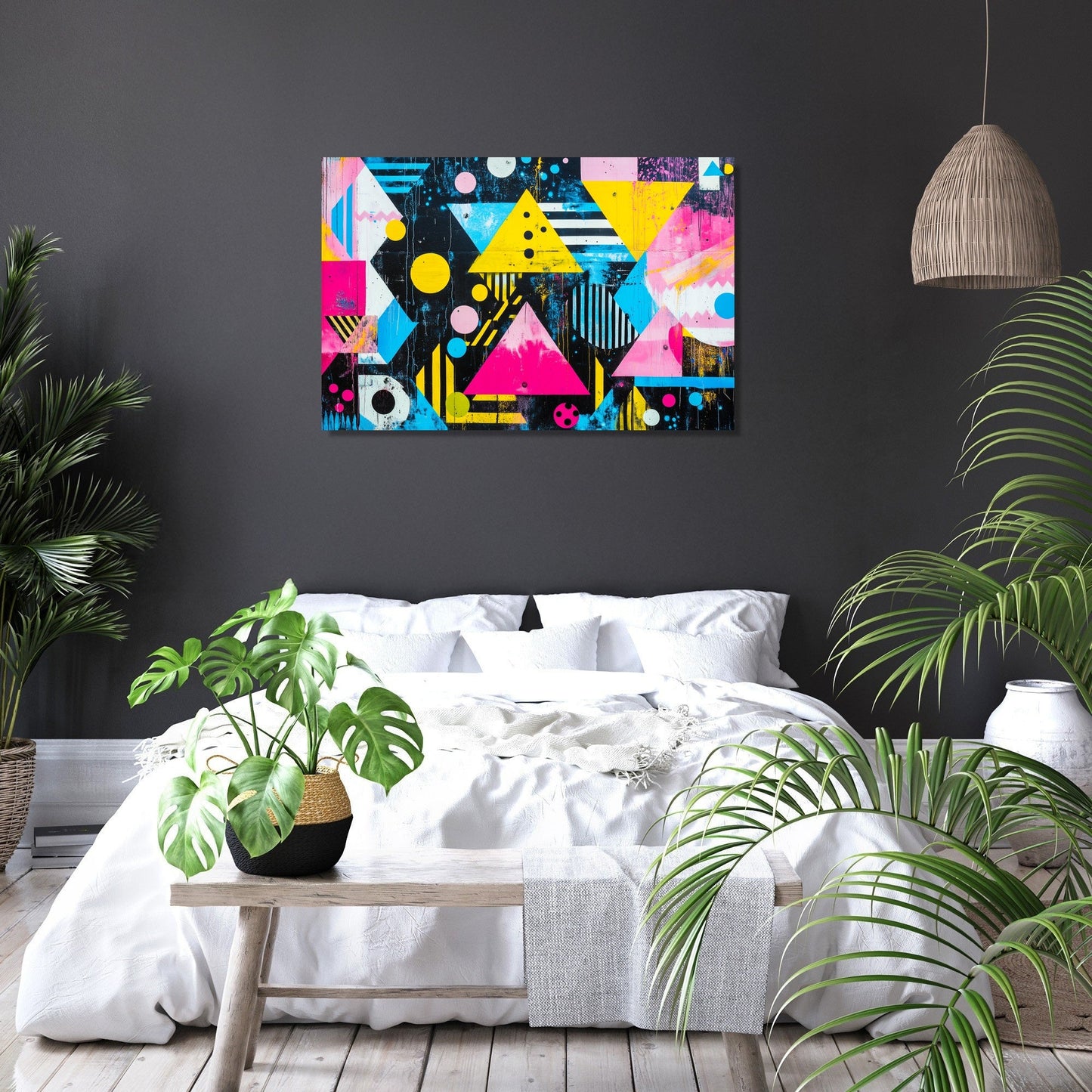 Geometric Graffiti Canvas