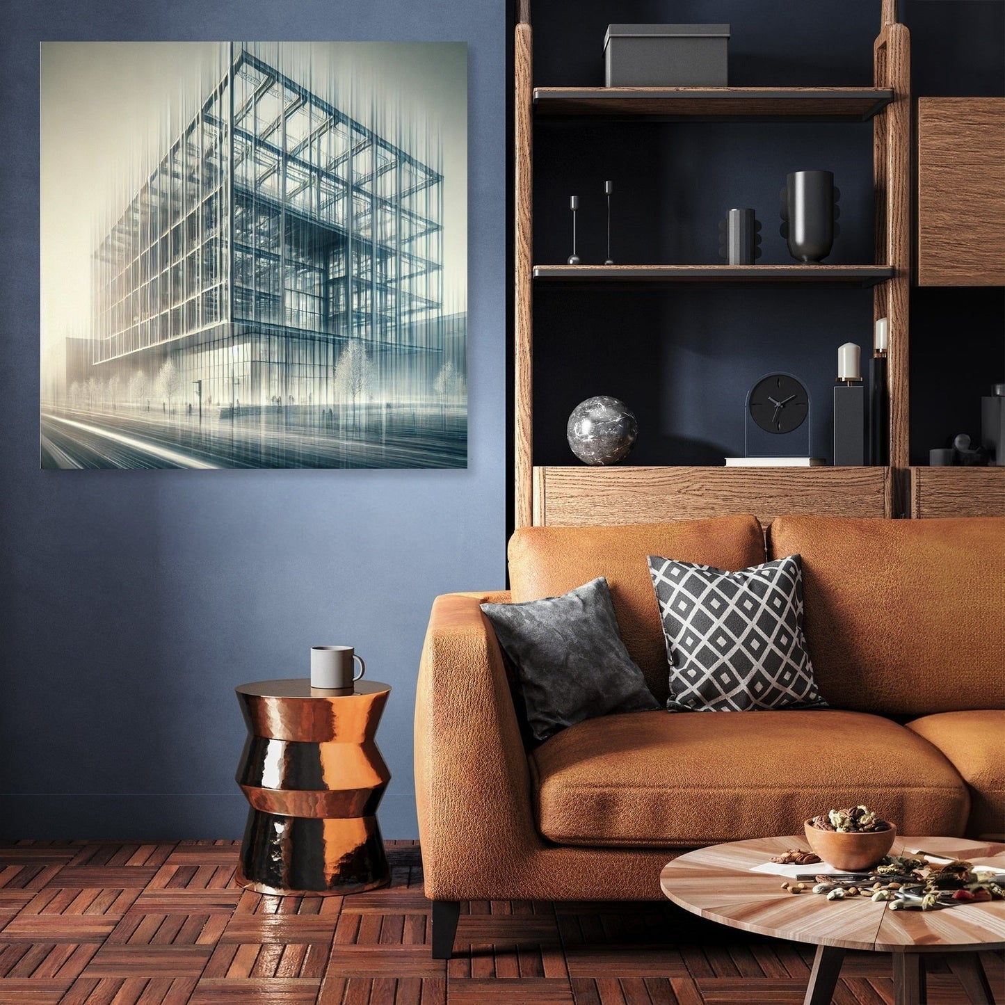 Ethereal Modern Building Canvas