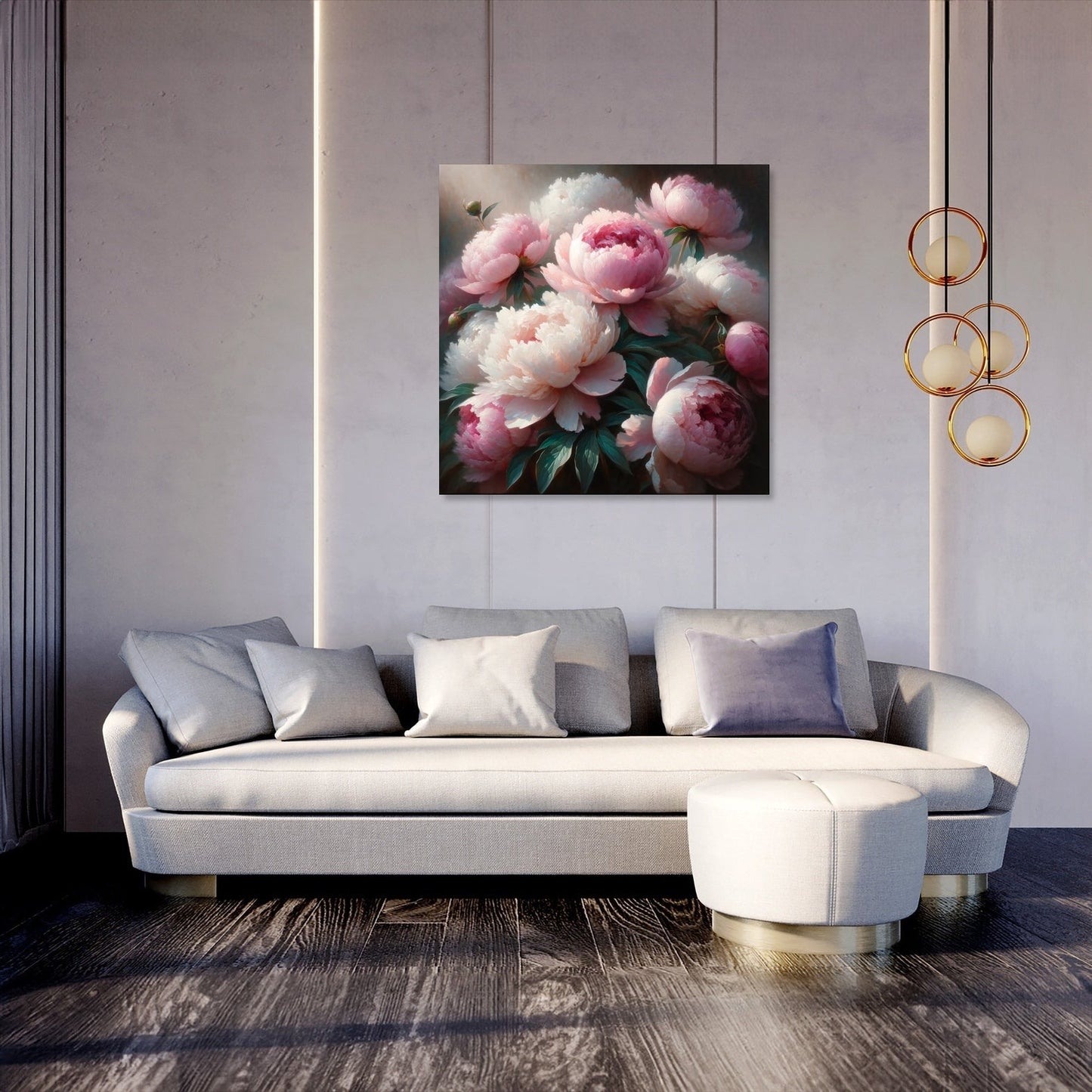 Morning Embrace Peonies Canvas