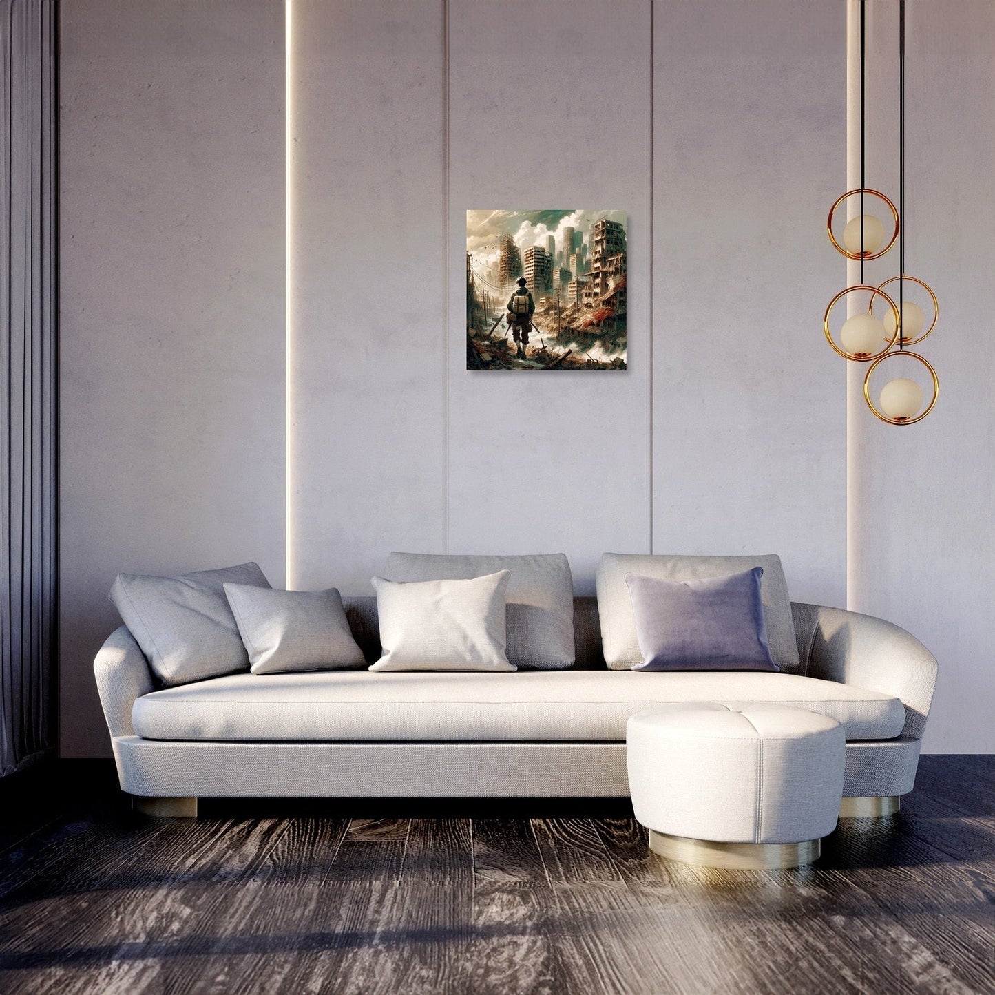 Resilience Amidst Ruins Canvas