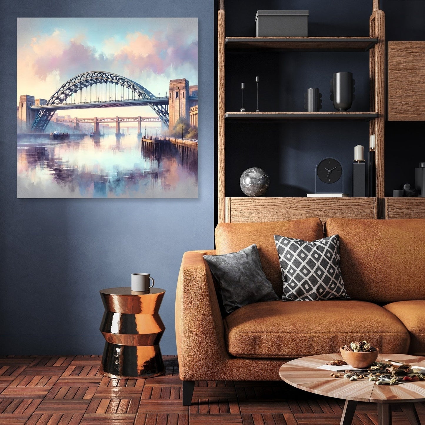 Newcastle Tyne Bridge Dawn Canvas