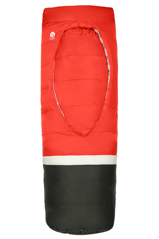 Sierra Designs Frontcountry Bed 20°F (-7°C) Synthetic Sleeping Bag - Regular - Red/Grey