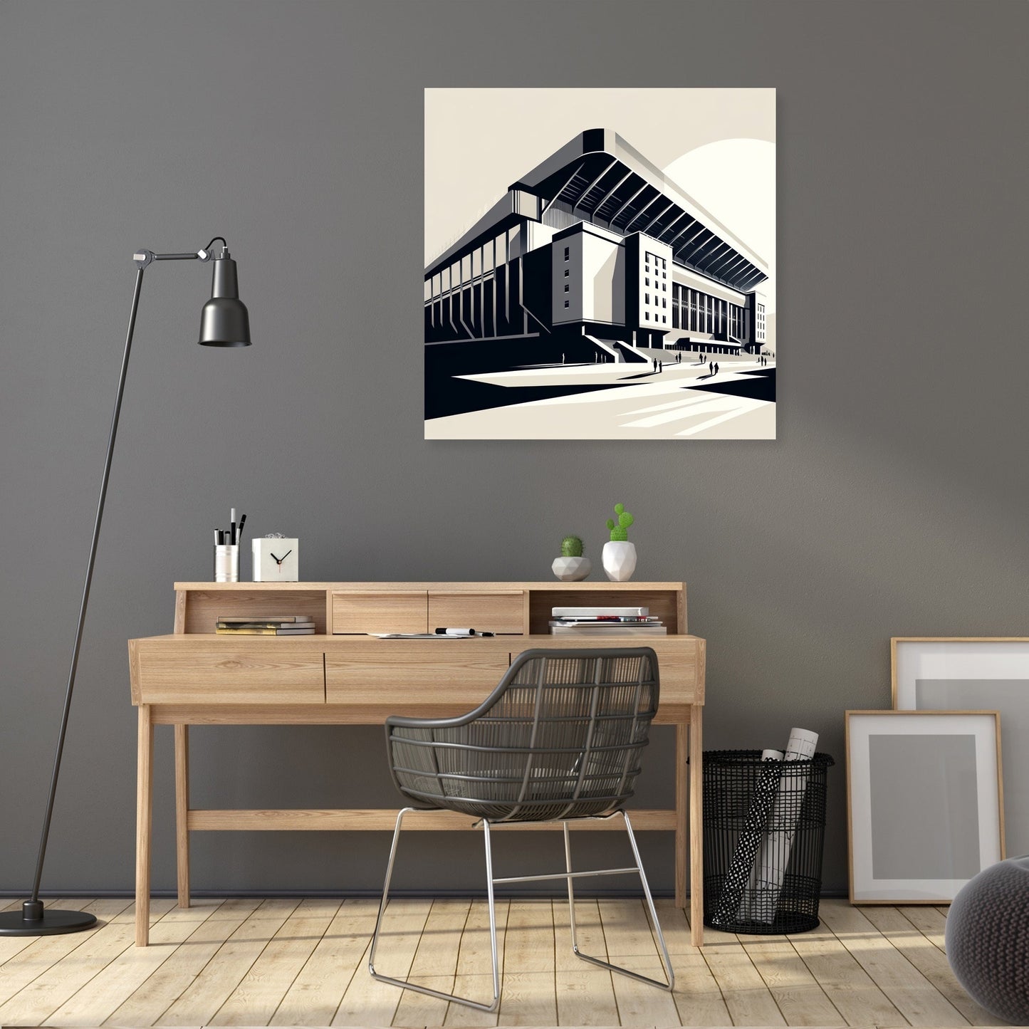 Modernist Anfield Stadium Liverpool Canvas
