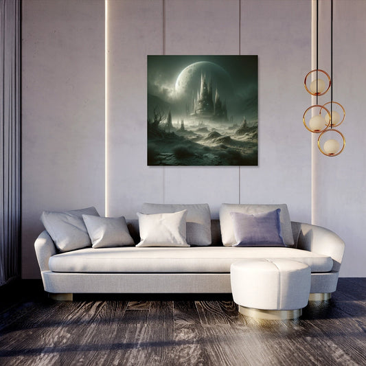 Ancient Relics Under Moonlight Canvas