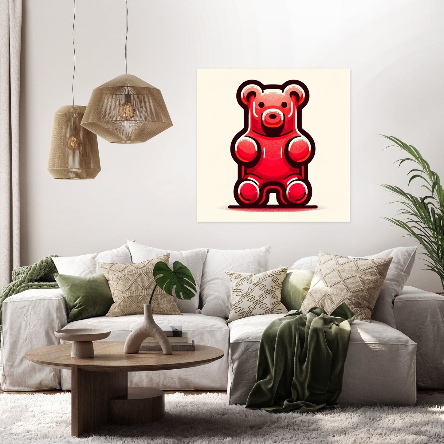 Simple Gummy Bear Canvas