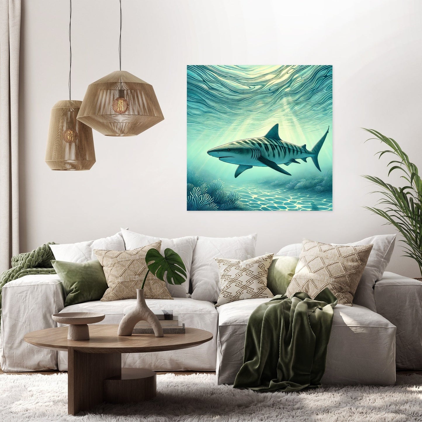Zebra Shark Serenity Canvas