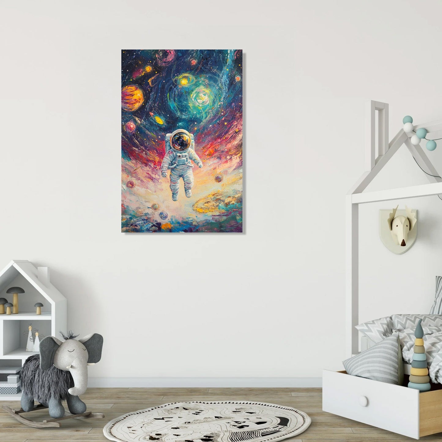 Celestial Dreaming Astronaut Canvas