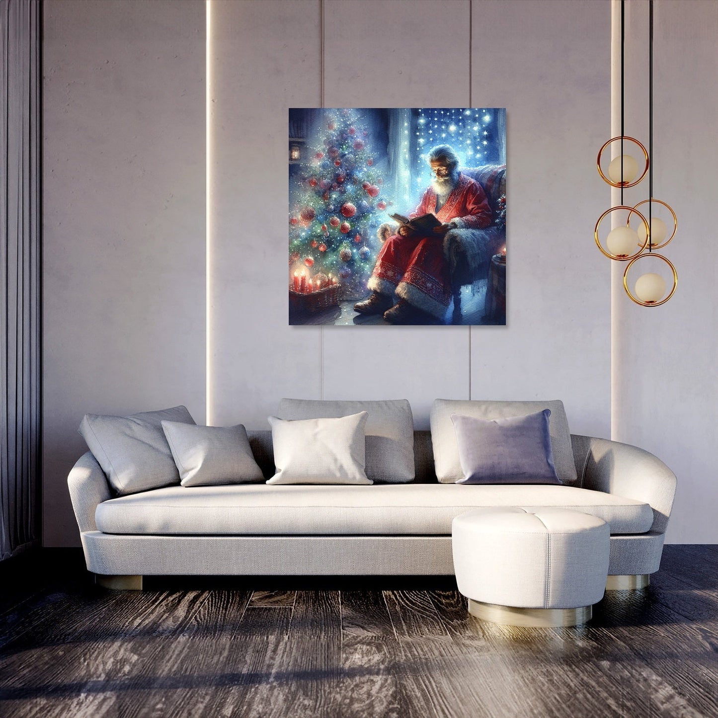 Santa's Reflective Eve Canvas