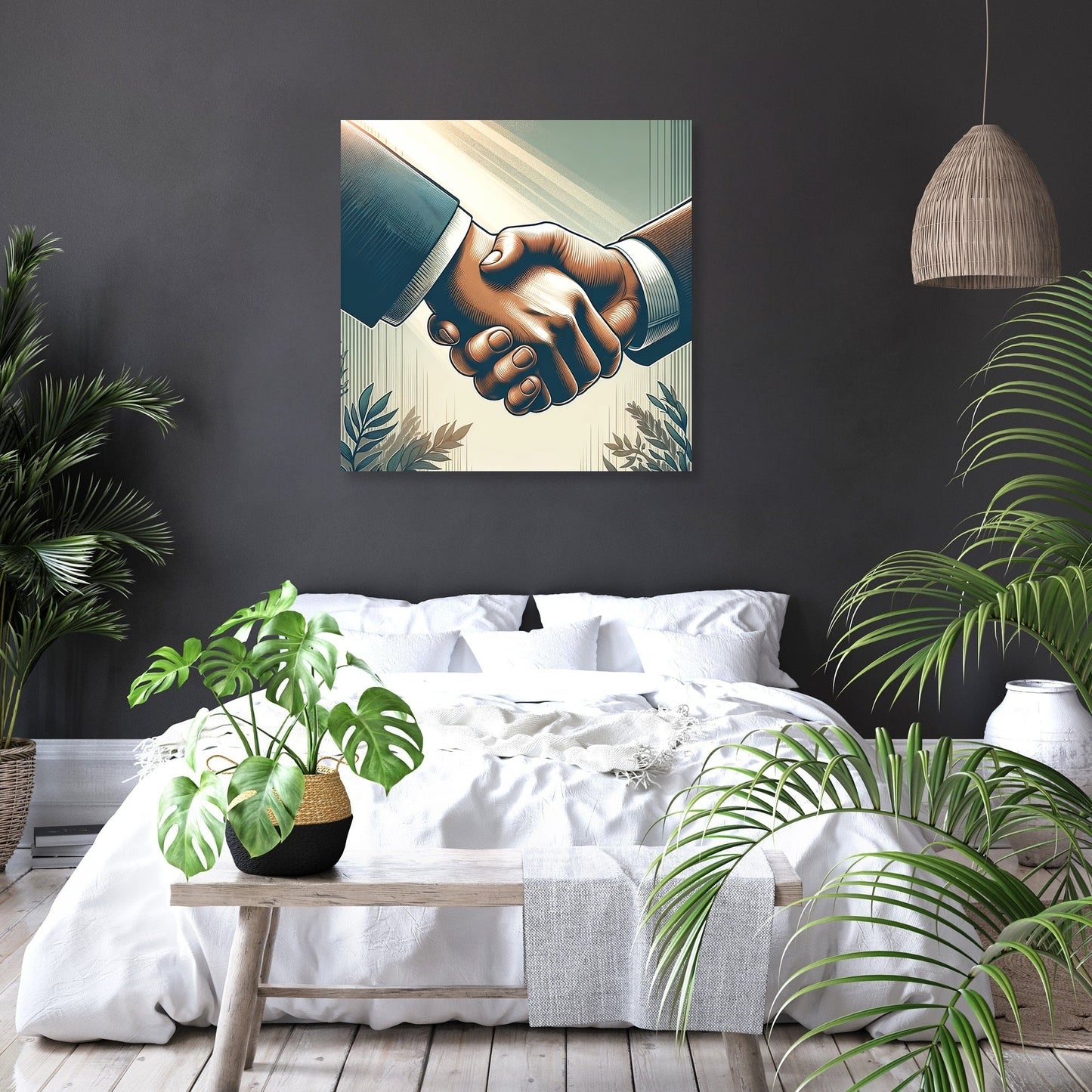 Trustful Handshake Canvas