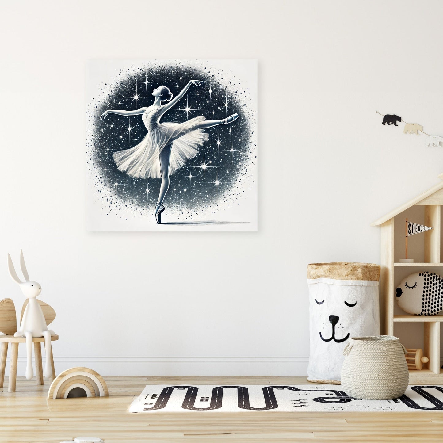 Starry Night Ballerina Canvas
