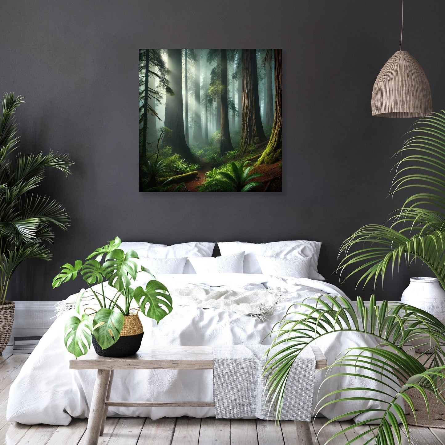 Mystical Redwood Grove Canvas