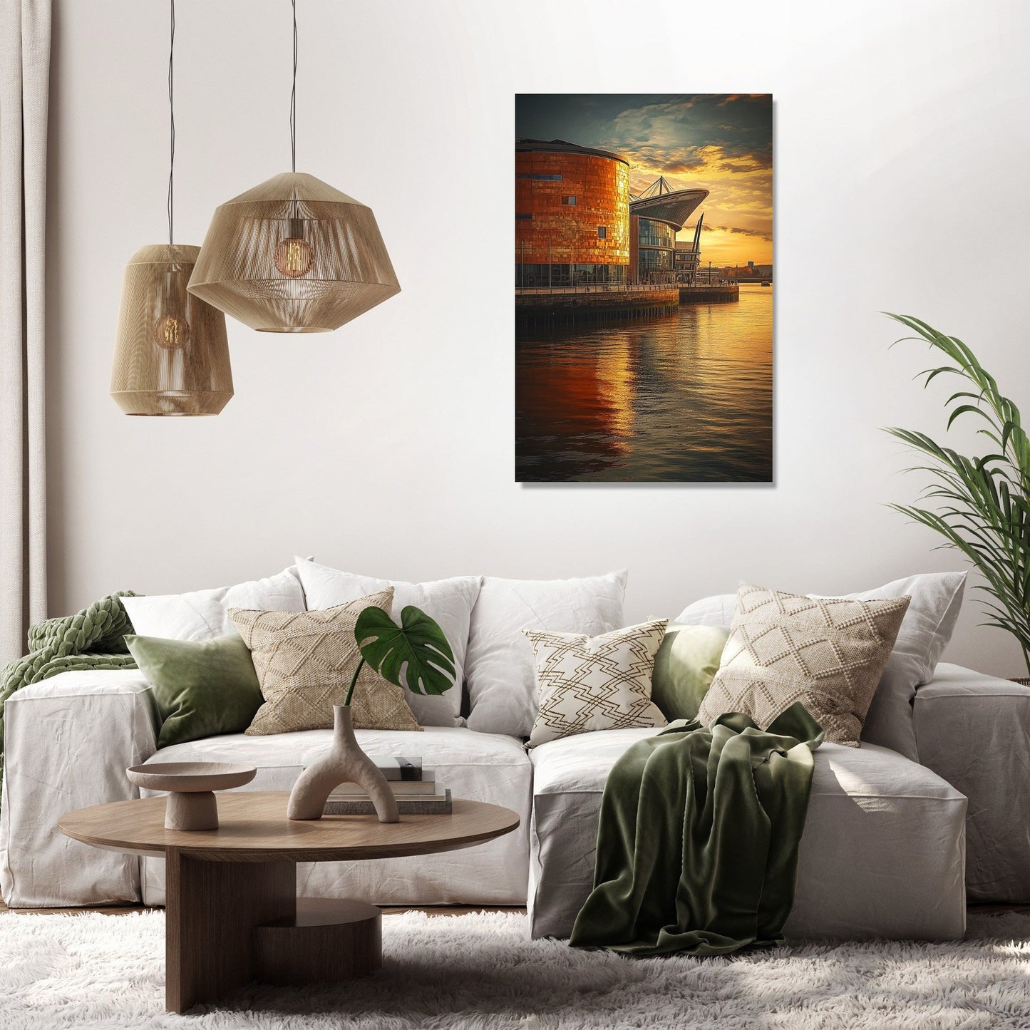 Cardiff Twilight Canvas