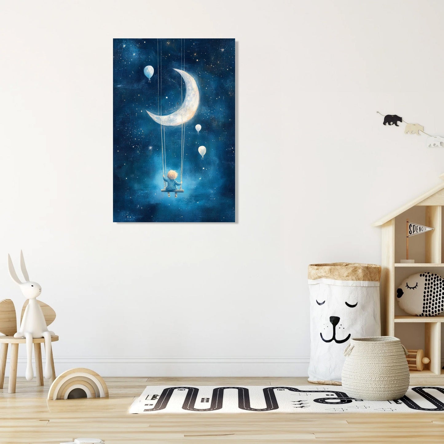 Moonlit Swing Canvas
