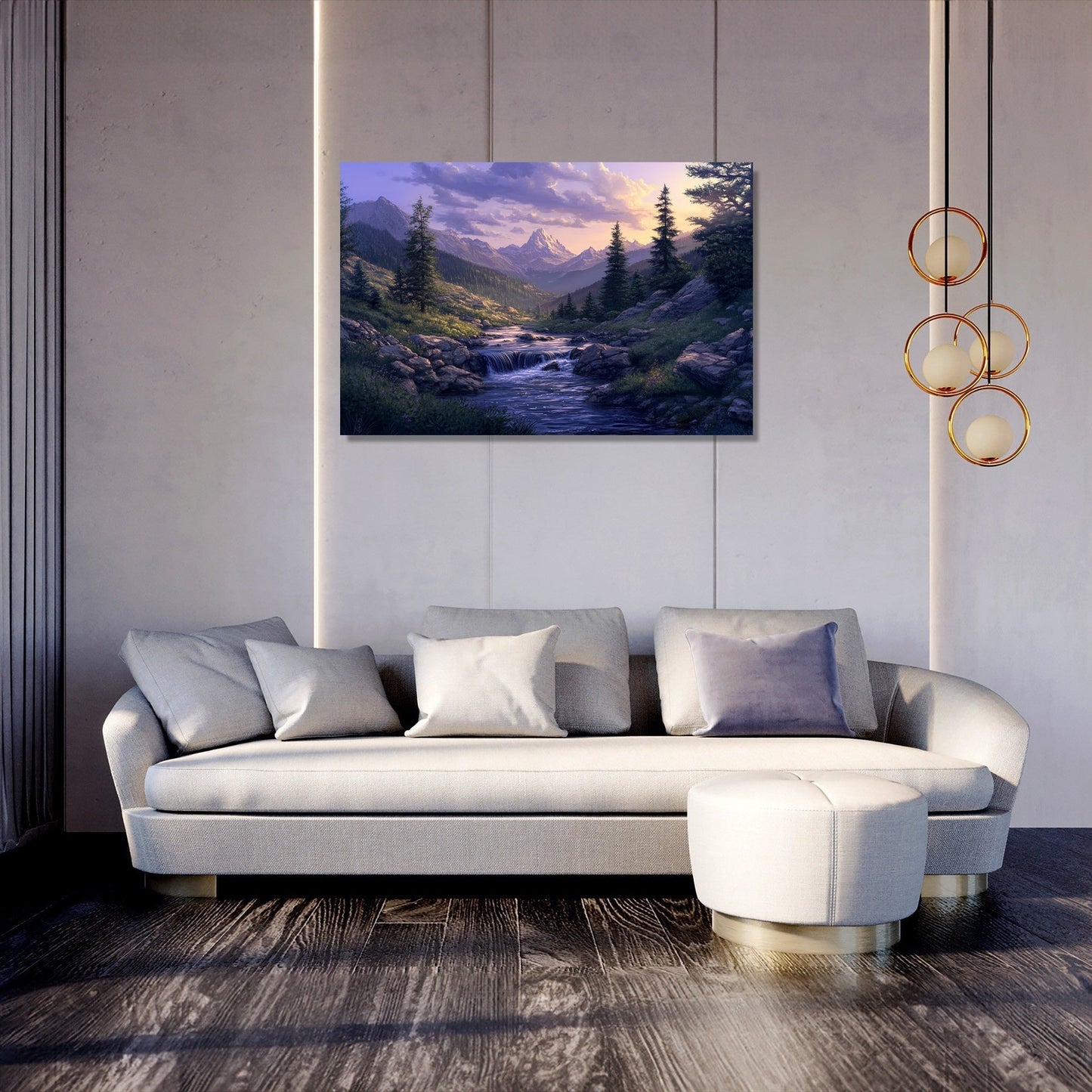 Twilight Tranquillity Mountain Canvas
