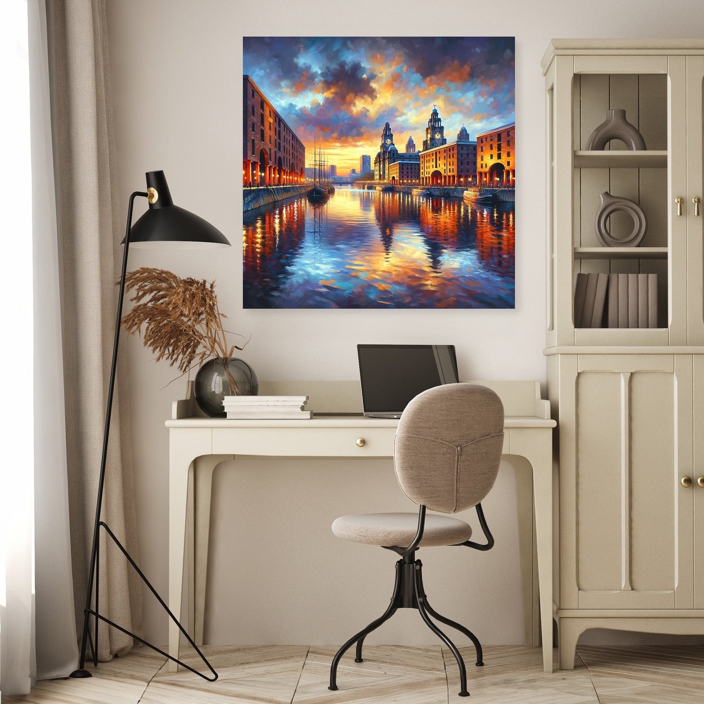 Liverpool Albert Dock Dusk Impression Canvas