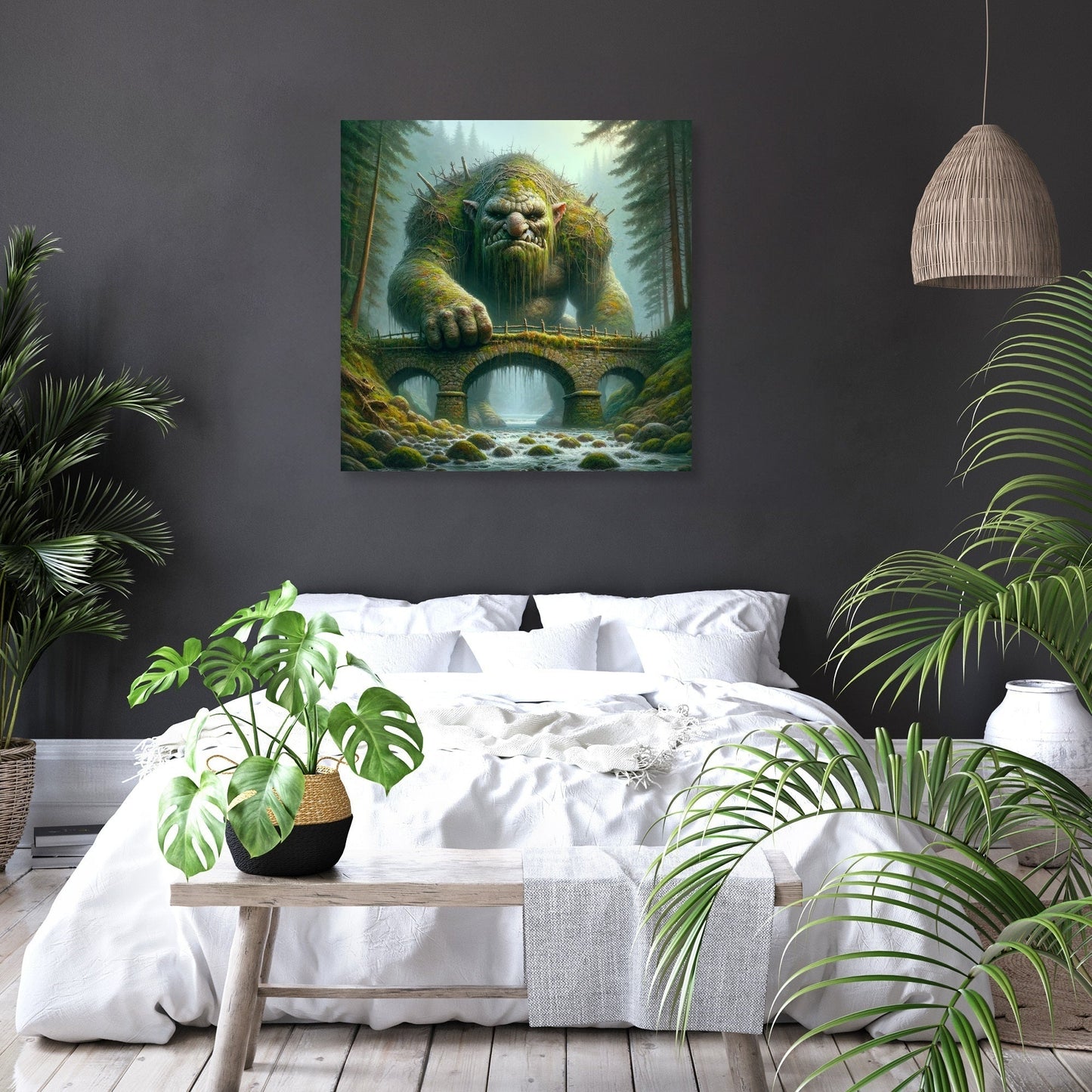 Guardian of the Misty Bridge Canvas