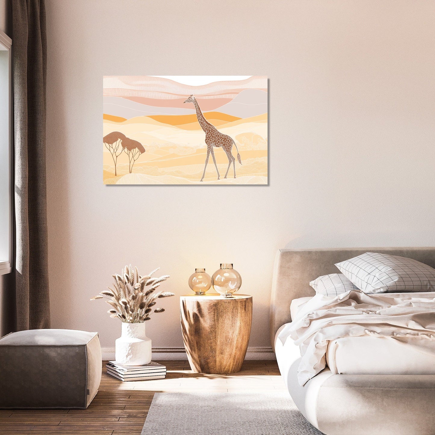 Graceful Giraffe Savannah Canvas