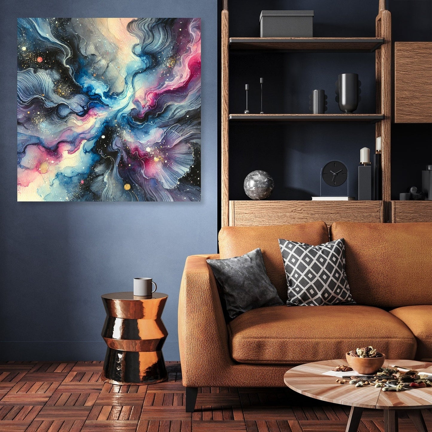 Cosmic Fluidity Swirls Canvas