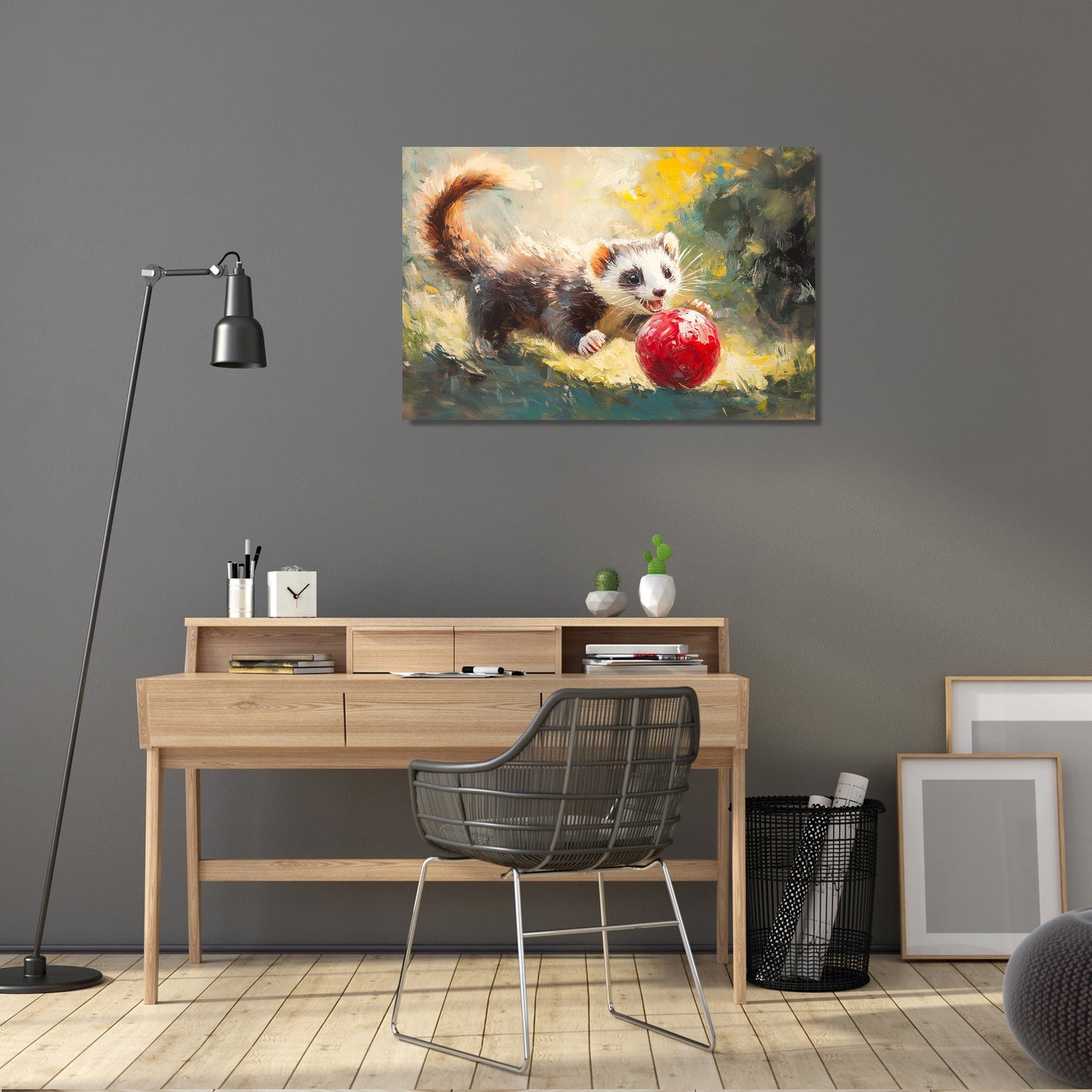 Ferret Frolic Canvas
