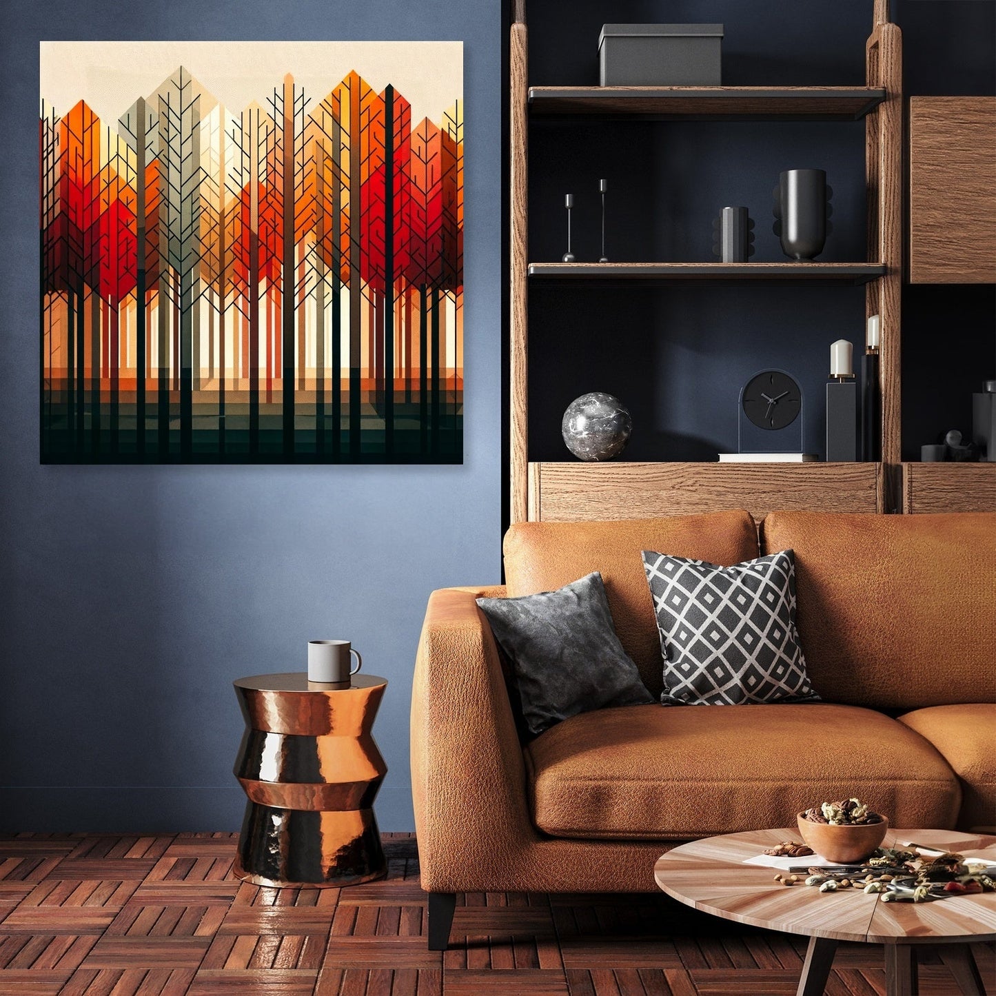 Autumn Geometry Canvas