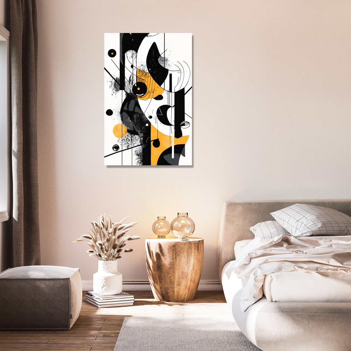 Monochrome Whimsy Canvas