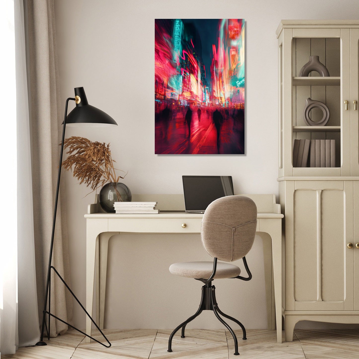 Nighttime City Lights Canvas