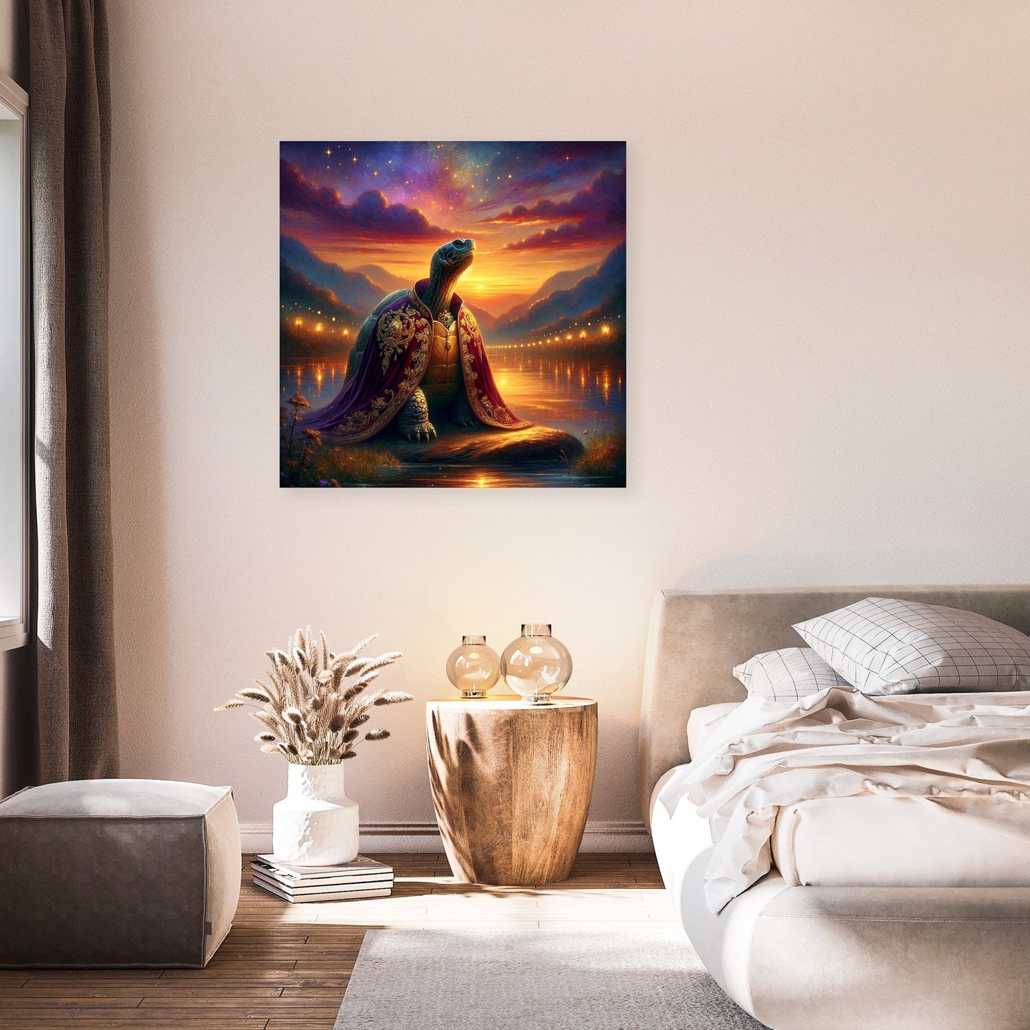 Regal Twilight Turtle Canvas