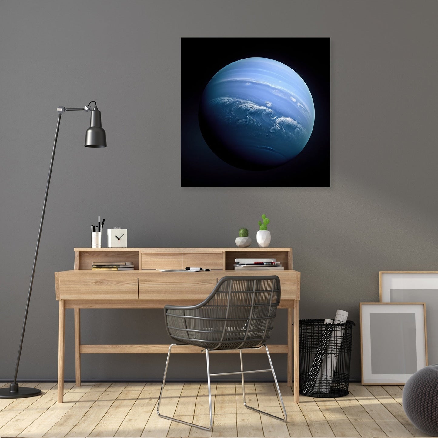 Neptune's Cosmic Enigma Canvas
