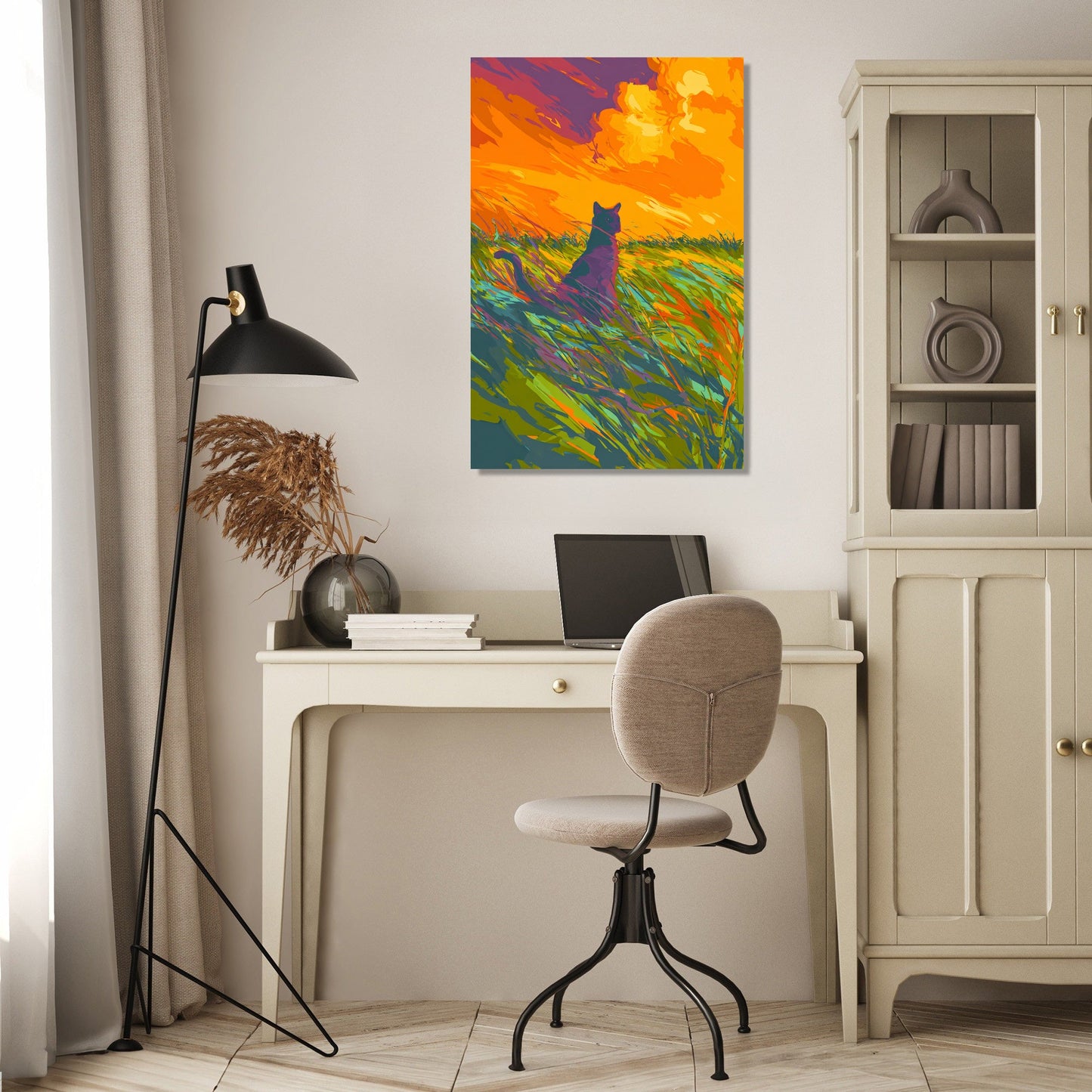 Violet Cat Wilderness Canvas