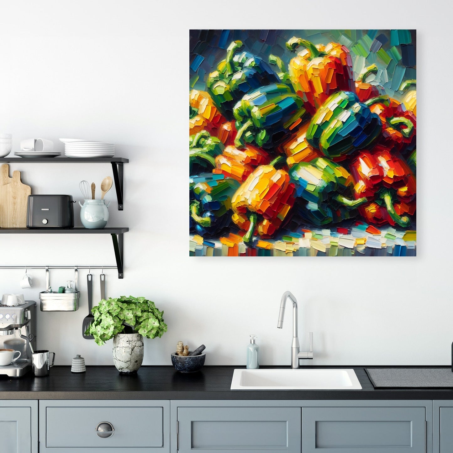 Post-Impressionist Pepper Party Canvas