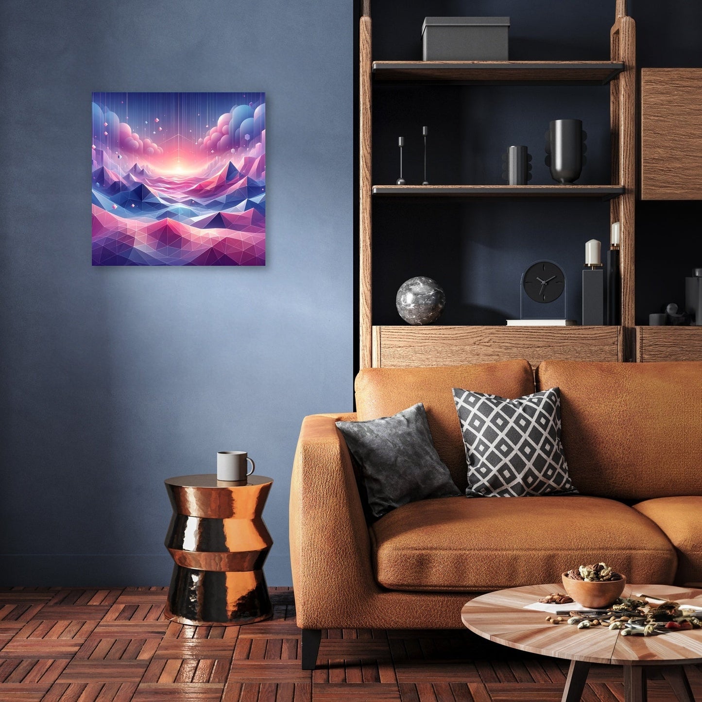 Pastel Virtuality: Geometric Dream Canvas
