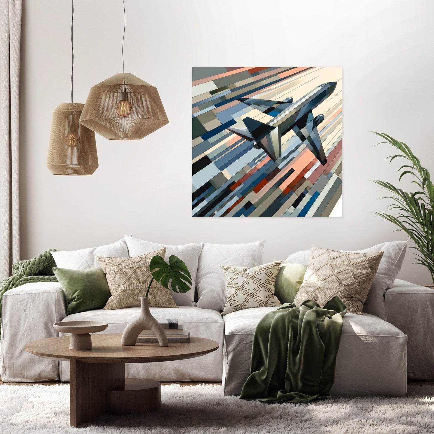 Abstract Flight Patterns Canvas