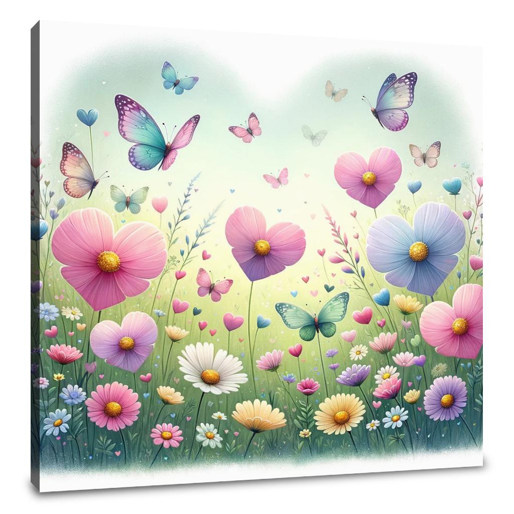 Love Blossom Meadow Canvas