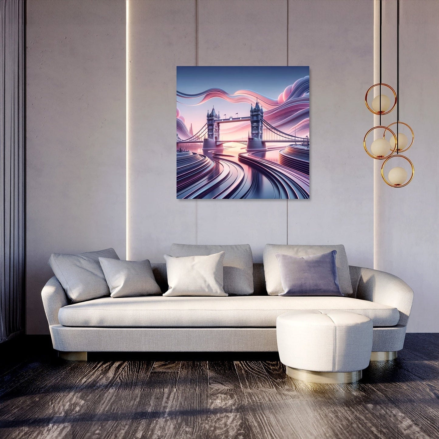 Futuristic Tower Bridge Canvas