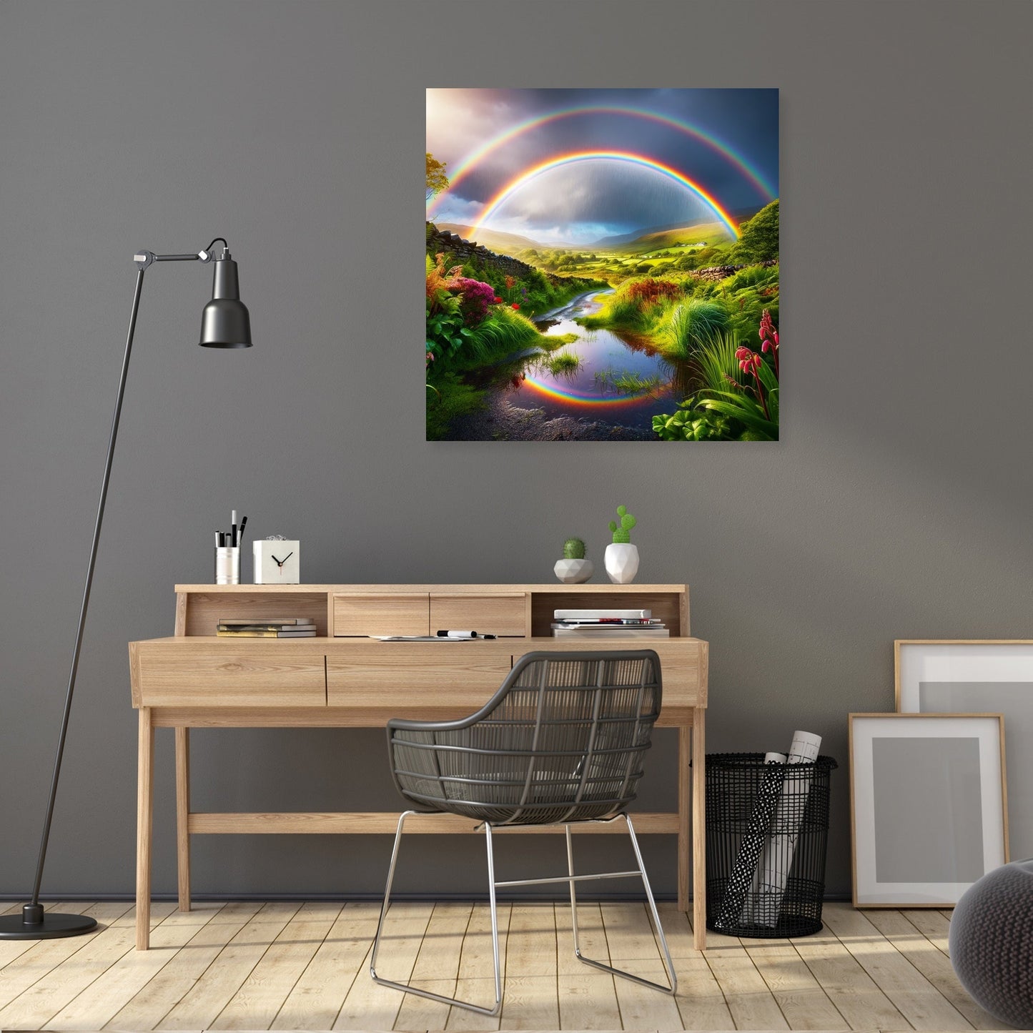 Double Rainbow Wonder Canvas