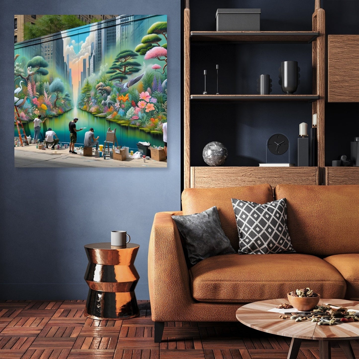 Urban Garden Mural Canvas