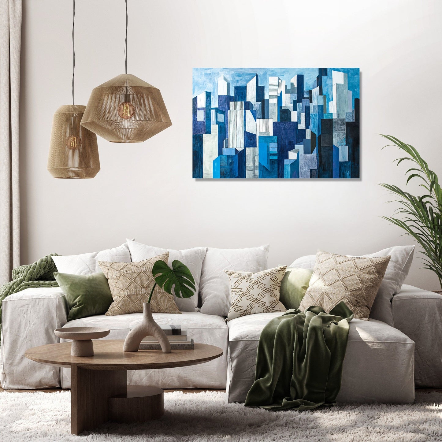Cubist Cityscape Canvas