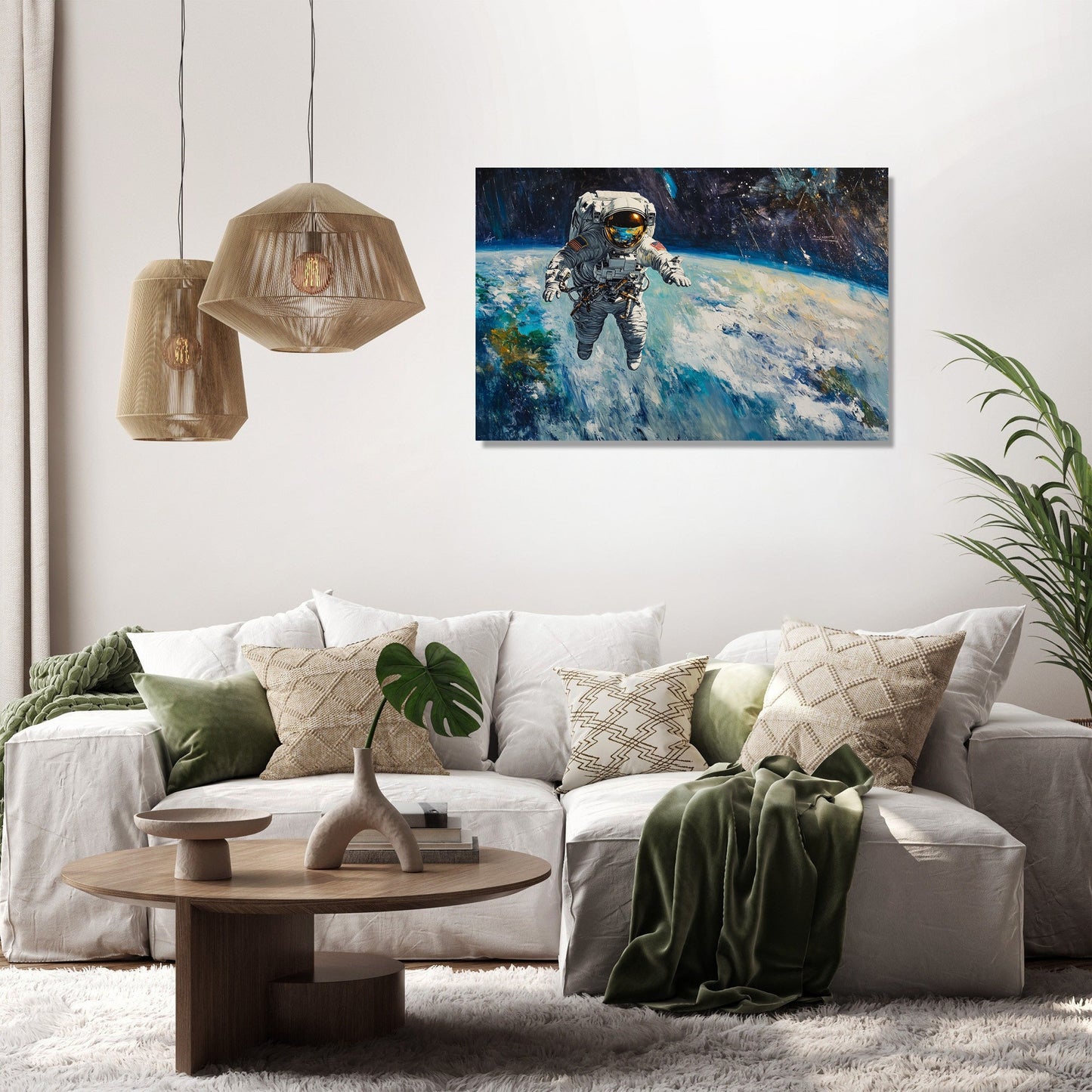 Astronaut's Earthly Reverie Canvas