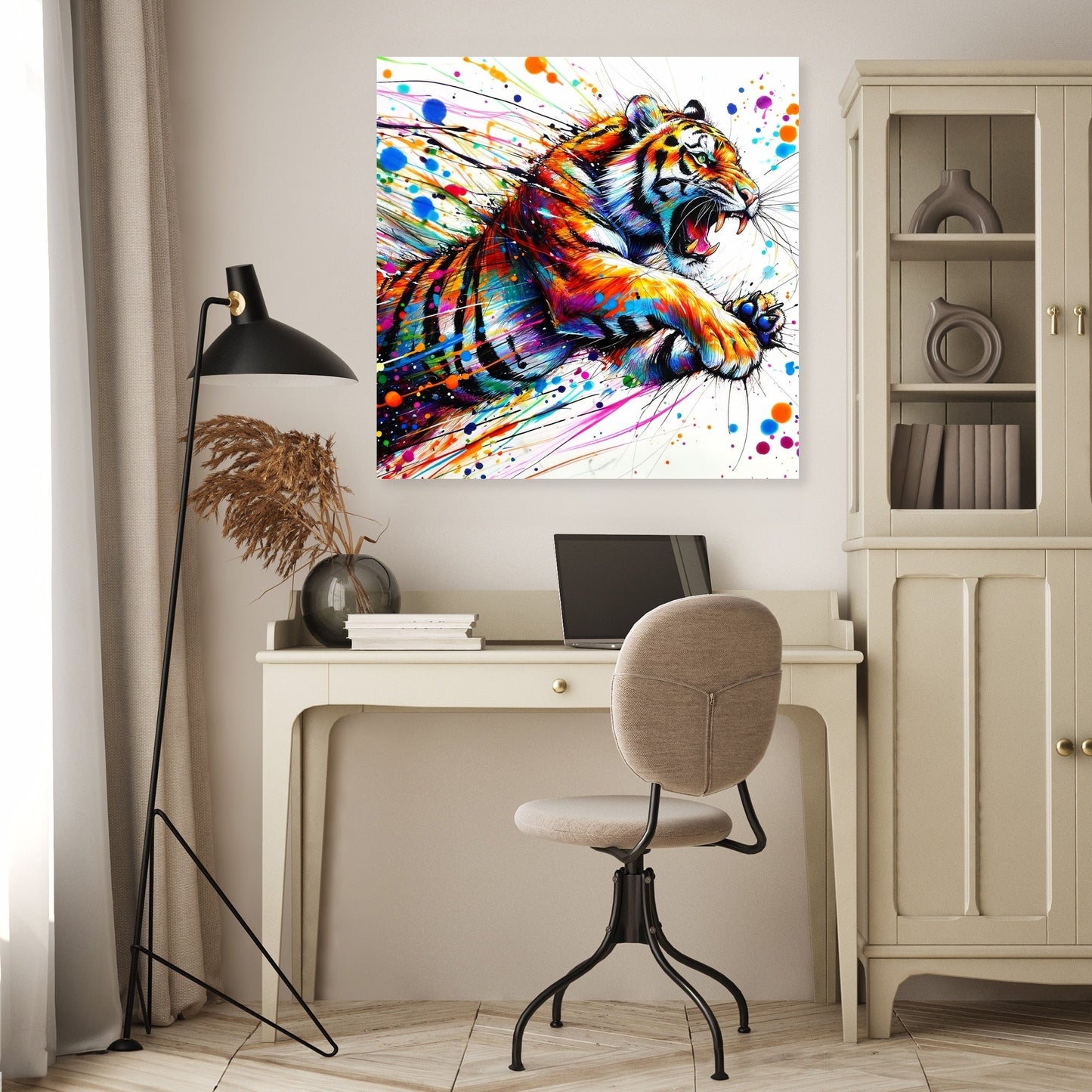 Dynamic Tiger Leap Canvas
