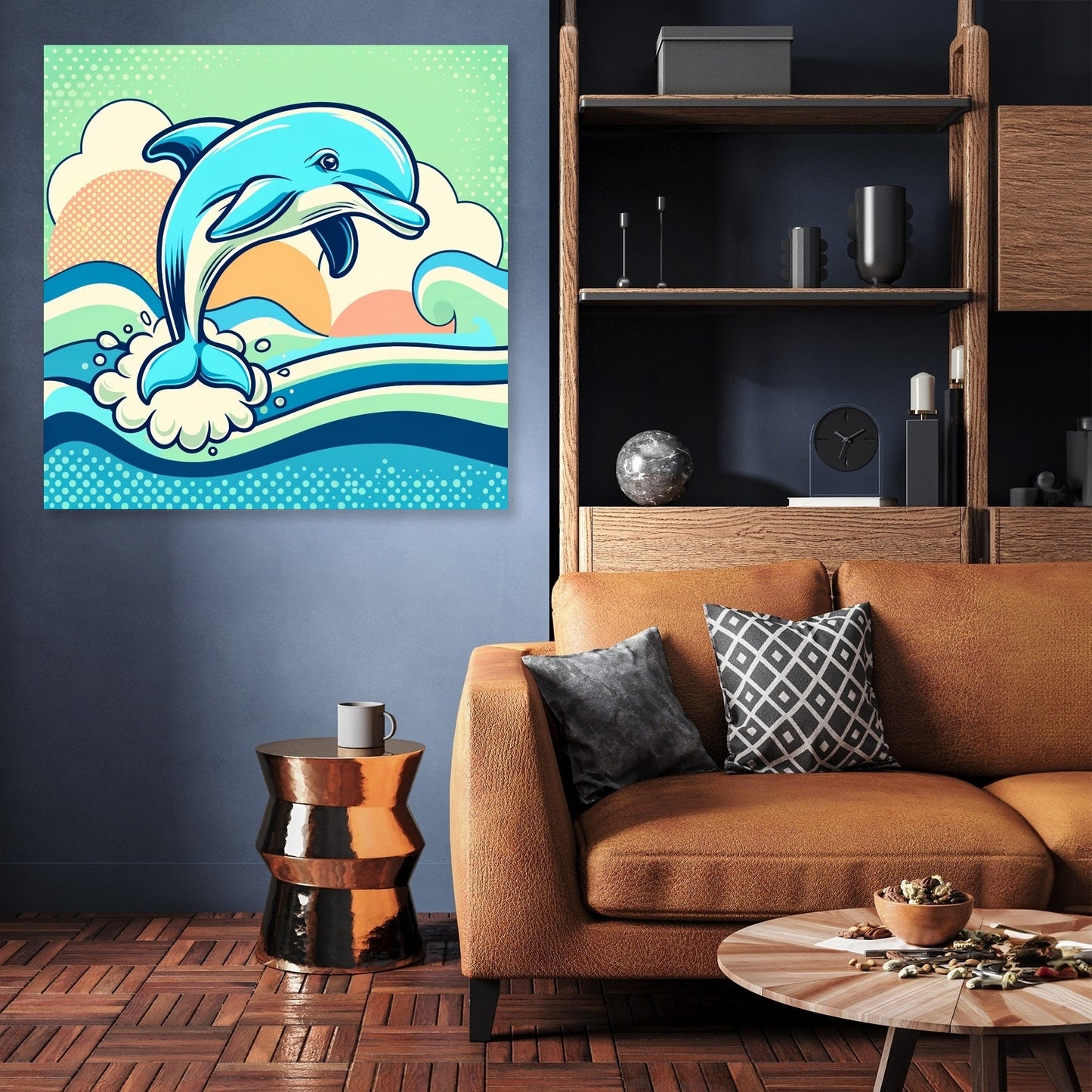 Joyful Dolphin Canvas