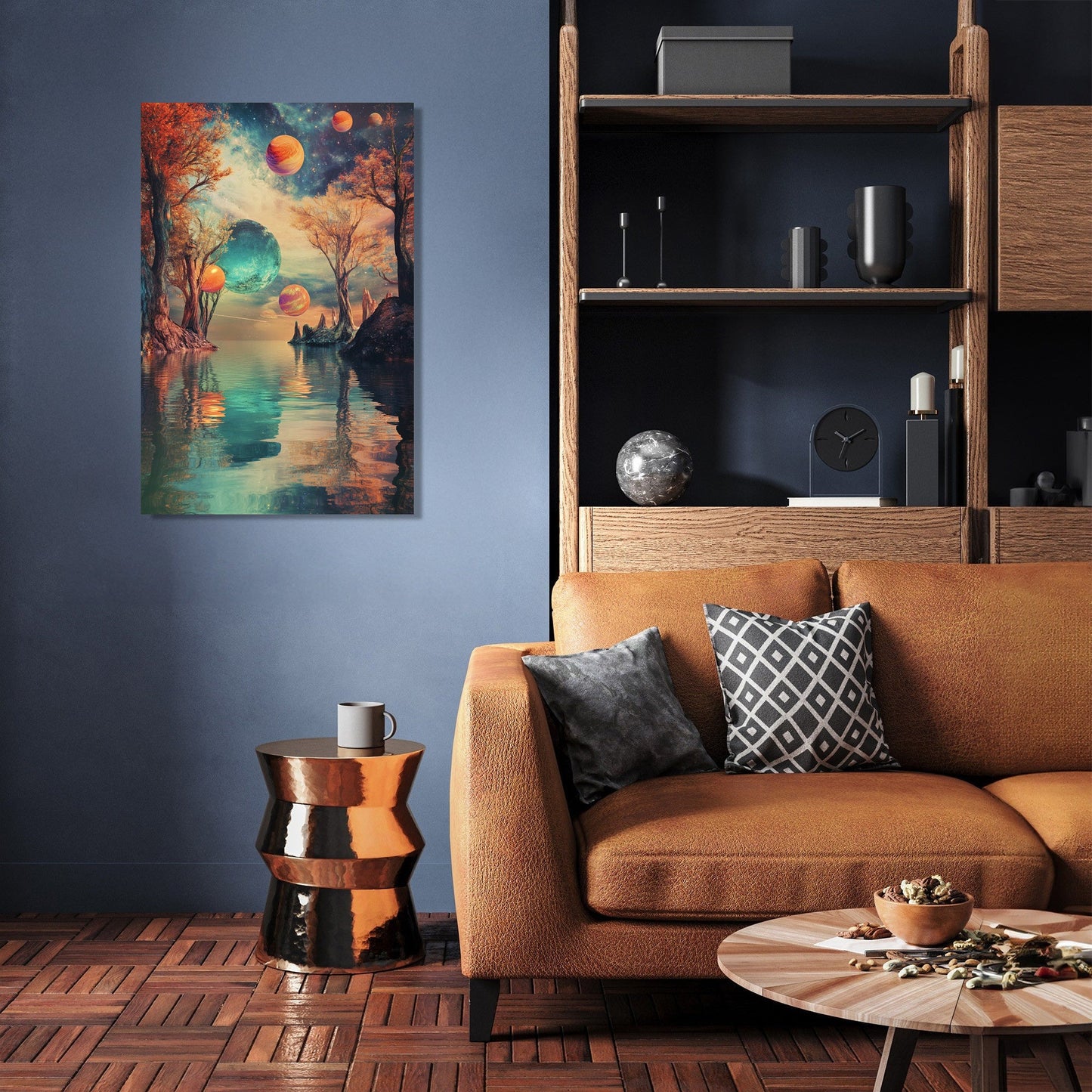 Planetary Leaves Canvas